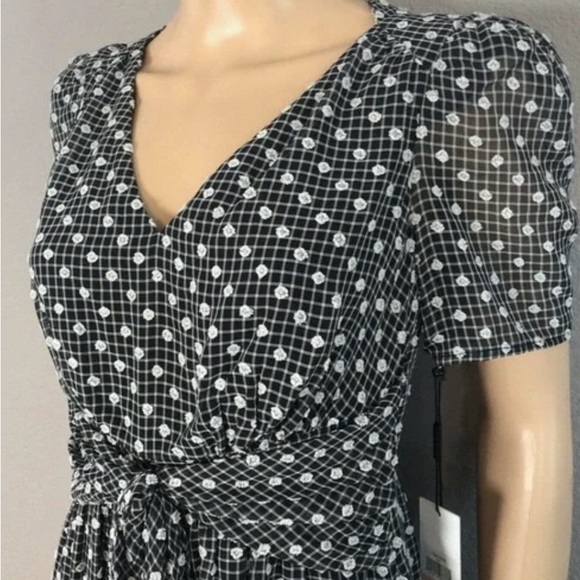 Calvin Klein Dot Chiffon Maxi Dress - Picture 2 of 7
